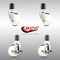 Service Caster 3 Inch 316SS Nylon Wheel Swivel 1-3/4 Inch Expanding Stem Caster Brake SCC, 2PK SCC-SS316EX20S314-NYS-2-TLB-2-134 - alternate 2